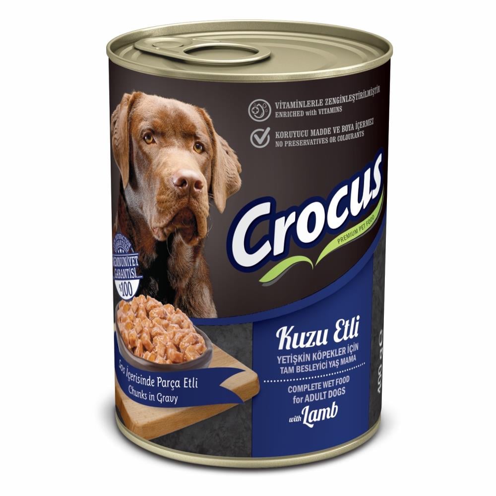 Crocus Yetişkin Köpek Kuzu Etli Yaş Mama 400g