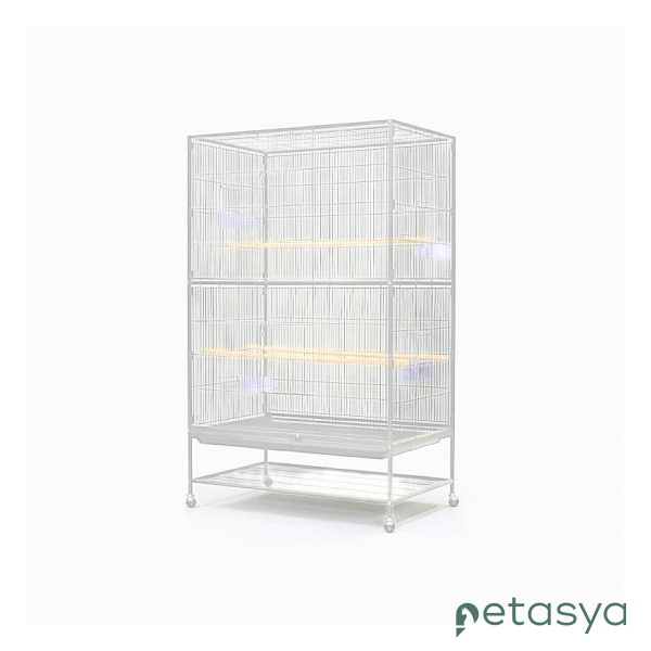 Dayang Ayaklı Papağan Kafesi 90x58,4x152,4cm  (Beyaz)