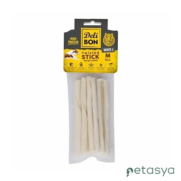Delibon Natural Beyaz Burgu Çubuk(12li)[M]