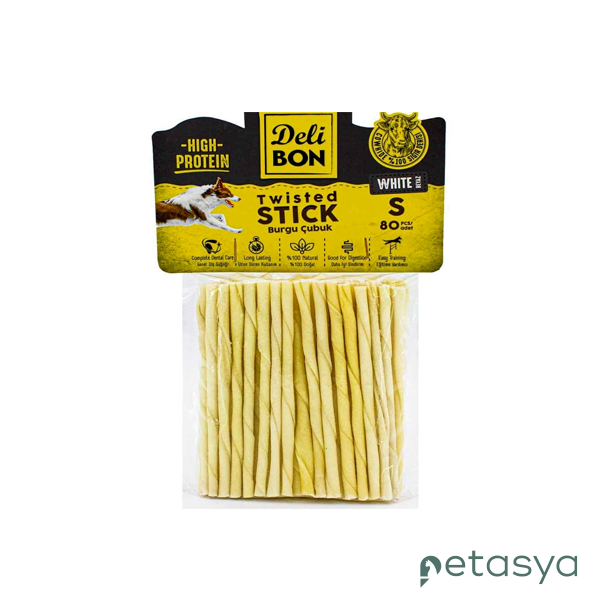 Delibon Natural Beyaz Burgu Çubuk(80li)[S]