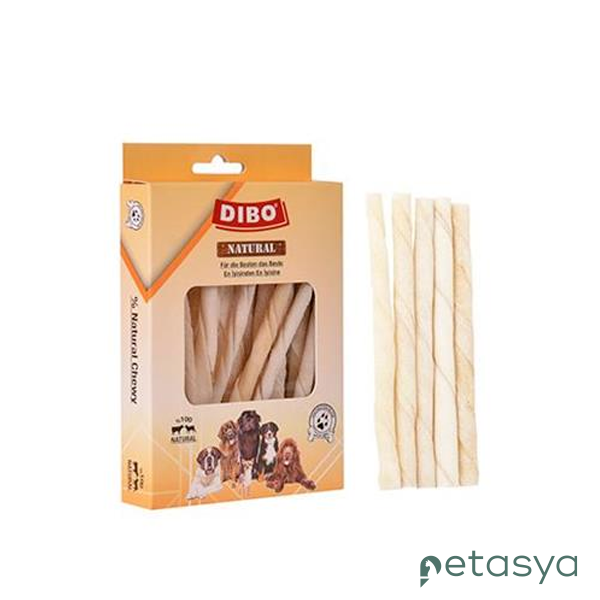 Dibo Beyaz Burgu Çubuk  Köpek Ödül Maması 100gr