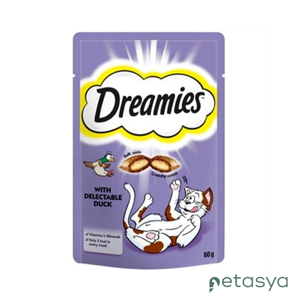 Dreamies İç Dolgulu Ördekli  Kedi Ödül Bisküvisi 60gr