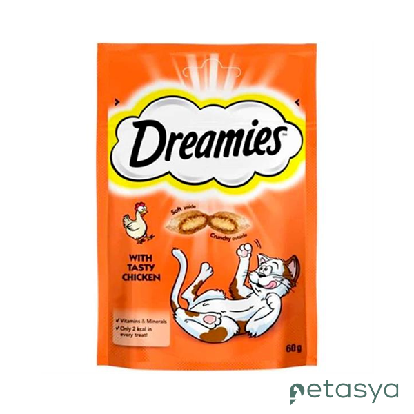 Dreamies İç Dolgulu Tavuklu  Kedi Ödül Bisküvisi 60gr