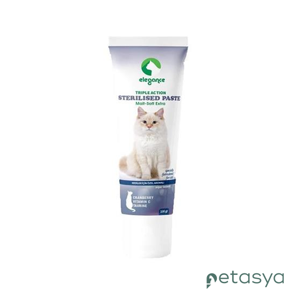 Elegance Malt-Soft Extra Tüy Yumağı Önleyici  Kısırlaştırılmış Kedi Macunu 100gr
