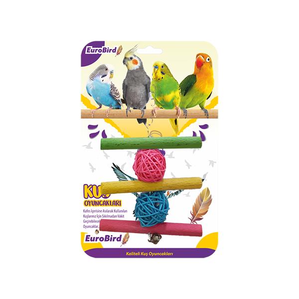 EuroBird Kuş Oyuncağı Üçlü Tahta Merdiven