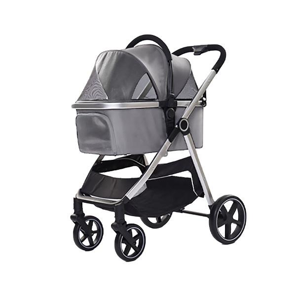 EuroDog Katlanabilir Köpek Arabası Gri 78x58x106 cm