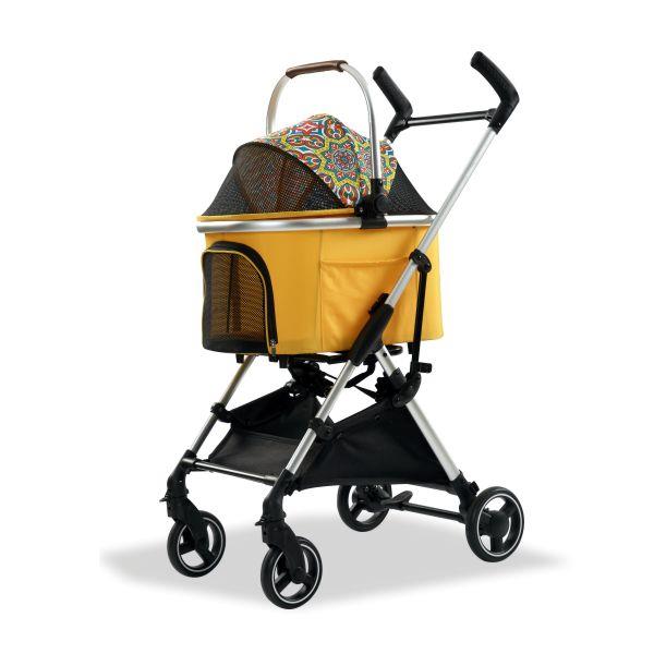 EuroDog Katlanabilir Köpek Arabası Sarı 60x44x100 cm