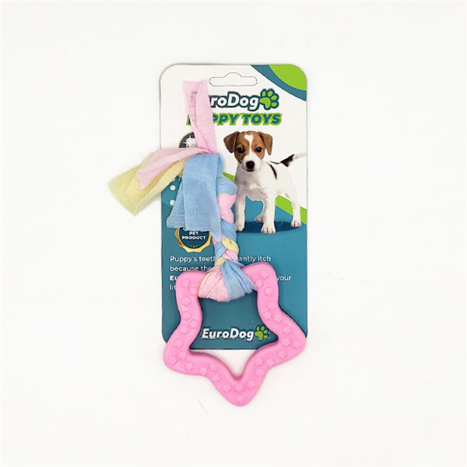 EuroDog Puppy Toys Pembe Beşgen Diş Kaşıma Oyuncağı