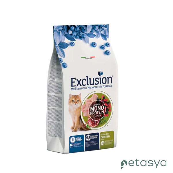 Exclusion Monoprotein Tavuklu ve Narlı  Düşük Tahıllı Kısırlaştırılmış Kedi Maması 1,5kg
