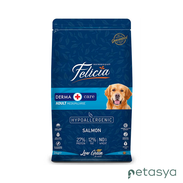 Felicia HypoAllergenic Somonlu Düşük Tahıllı  Yetişkin Köpek Maması 3kg