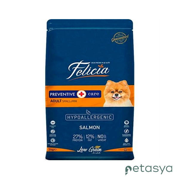 Felicia HypoAllergenic Somonlu Küçük Irk  Düşük Tahıllı Yetişkin Köpek Maması 3kg