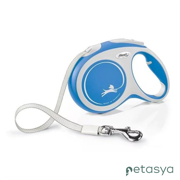 Flexi New Comfort Otomatik Şerit   Köpek Gezdirme Kayışı 3m (Mavi) [XS]