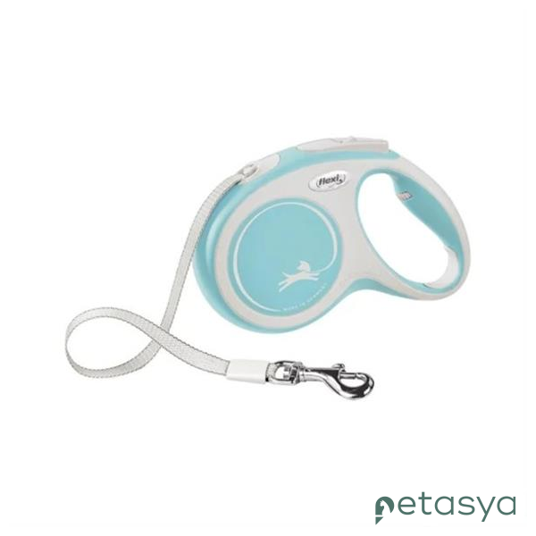 Flexi New Comfort Otomatik Şerit   Köpek Gezdirme Kayışı 5m [M] (Açık Mavi)
