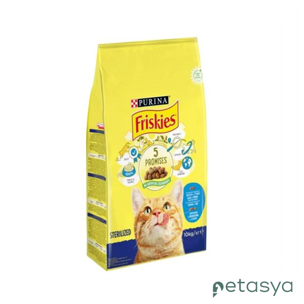 Friskies Somonlu Ton Balıklı ve Sebzeli  Kısırlaştırılmış Kedi Maması 10 Kg