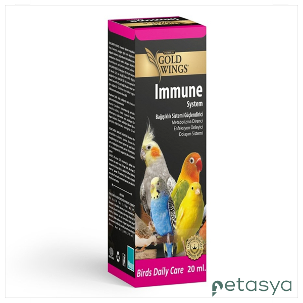Gold Wings Immune System Kuşlar için  Bağışıklık Sistemi Güçlendirici Sıvı Vitamin 20ml