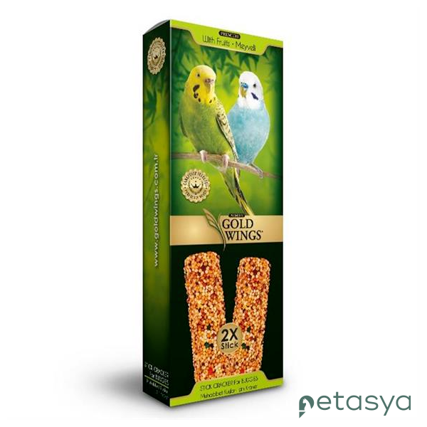 Gold Wings Premium Meyveli   Muhabbet Kuşu Krakeri (2li)