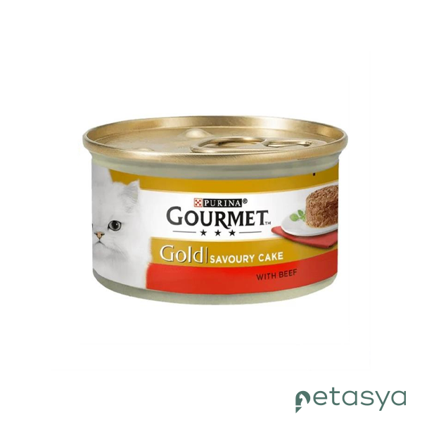 Gourmet Gold Savoury Parça Sığır Etli Domatesli  Yetişkin Kedi Konservesi 85 Gr