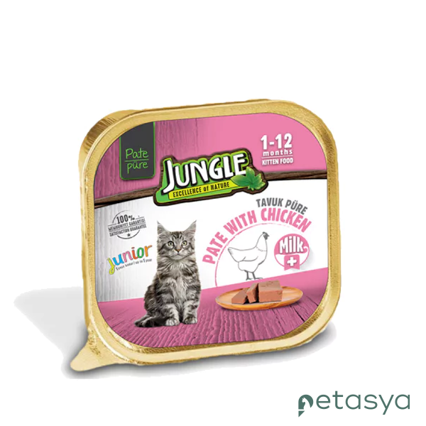 Jungle Sütlü ve Tavuklu  Ezme Yavru Kedi Konservesi 100gr