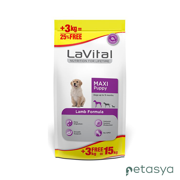 LaVital Kuzulu Büyük Irk  Yavru Köpek Maması 12kg + 3kg HEDİYE!