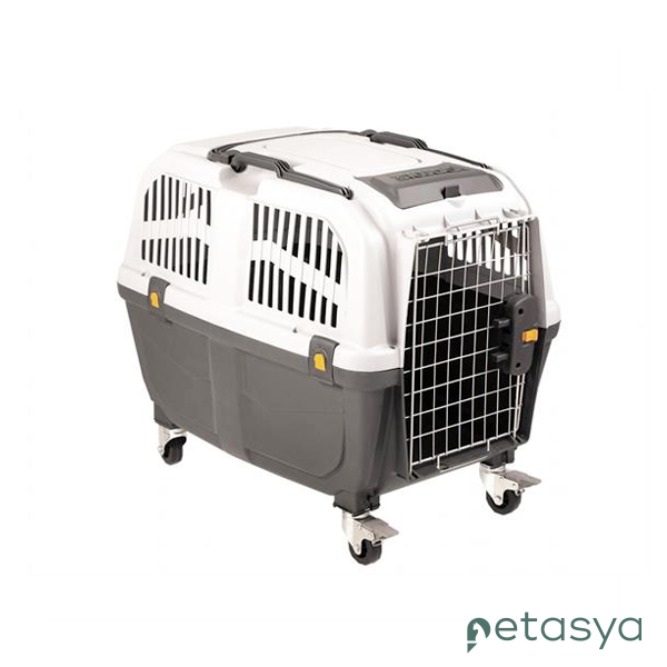 Mps Skudo-4 Iata Tekerleksiz  Kedi ve Köpek Taşıma Kafesi 68x48x51cm (Gri)