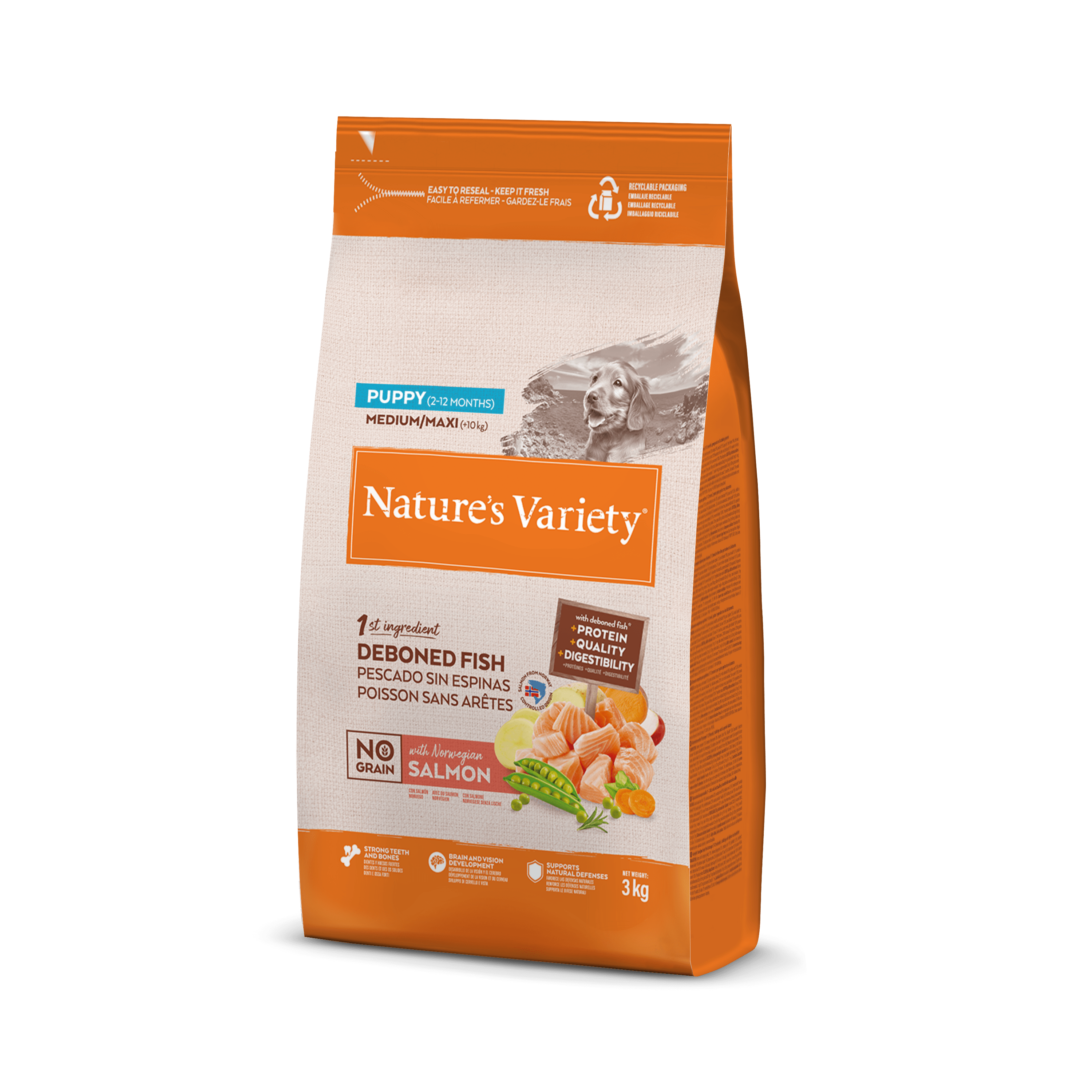N.v. Dog No Graın Junıor Med-maxı Salmon 3kg