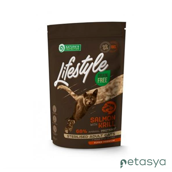 Natures Protection Lifestyle Tahılsız Somonlu  Kısırlaştırılmış Yetişkin Kedi Maması 1,5 Kg