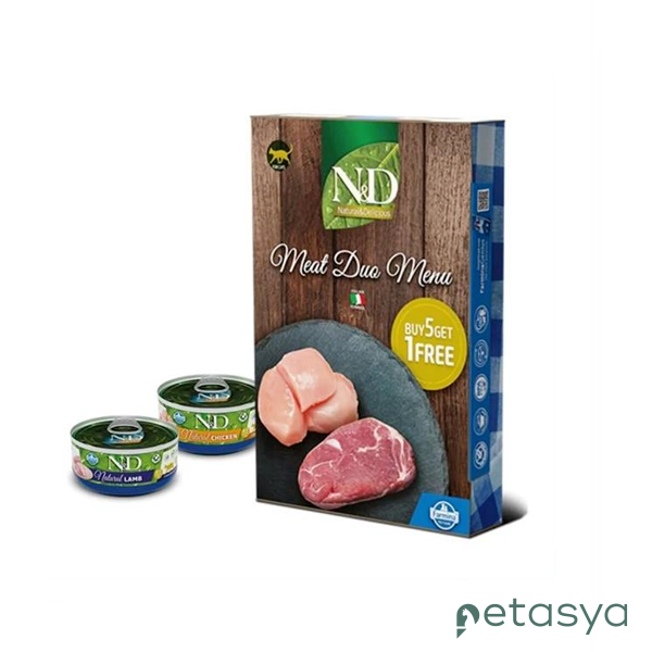 N&D Meat Duo Menu Etli  Yetişkin Kedi Konservesi 70gr (6 AL 5 ÖDE)