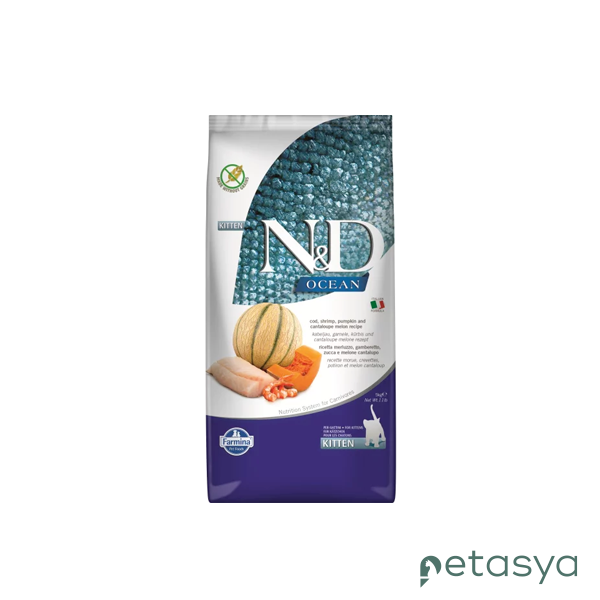 N&D Ocean Morina Balığı, Balkabağı ve Karidesli  Tahılsız Yavru Kedi Konservesi 70 Gr
