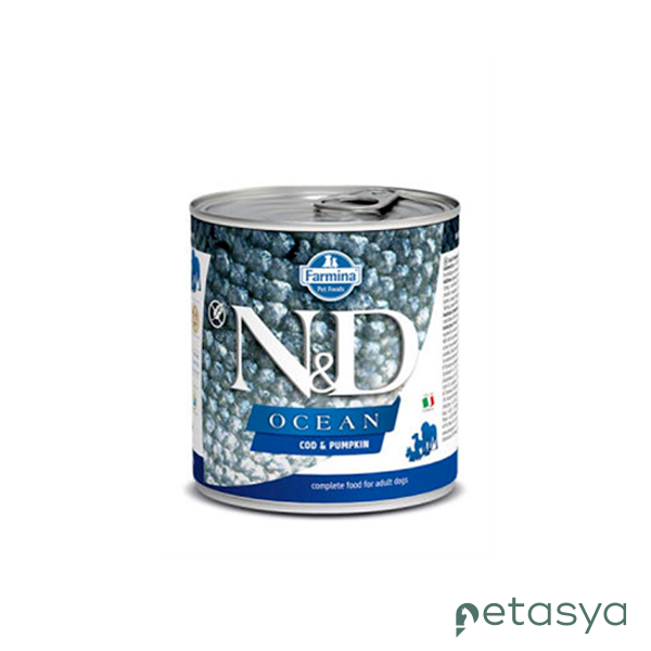 N&D Ocean Morina Balıklı ve Balkabaklı  Tahılsız Yetişkin Köpek Konservesi 285 Gr