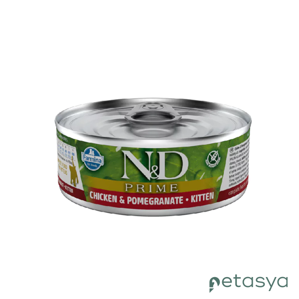 N&D Prime Tavuklu ve Narlı  Tahılsız Yavrı Kedi Konservesi 70 Gr