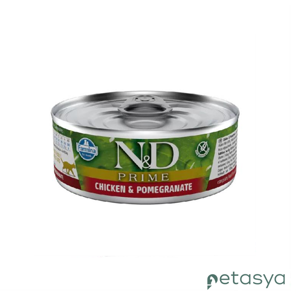 N&D Prime Tavuklu ve Narlı   Tahılsız Yetişkin Kedi Konservesi 70 Gr