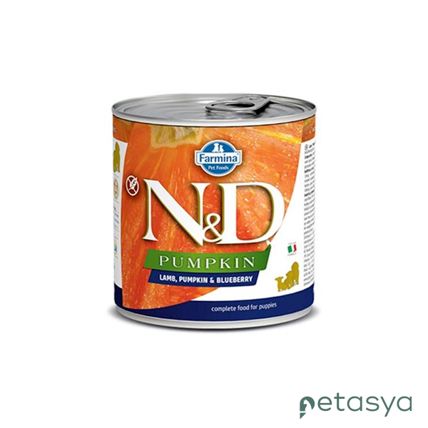 N&D Pumpkin Kuzu Etli,Balkabaklı ve Yaban Mersinli  Tahılsız Yavru Köpek Konservesi 285 Gr
