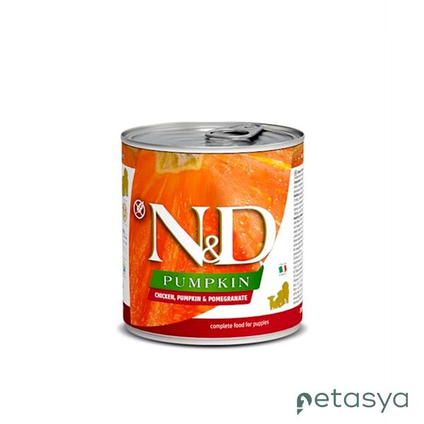 N&D Pumpkin Tavuk,Balkabaklı ve Narlı  Tahılsız Yavru Köpek Konservesi 285 Gr