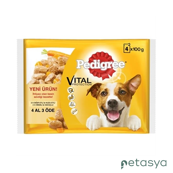 Pedigree Multipack Karışık Çeşit   Yetişkin Köpek Konservesi 100gr (4 AL 3 ÖDE)