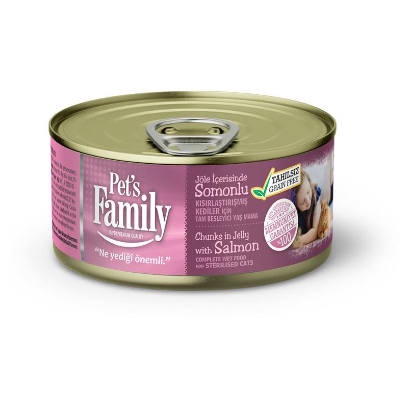 Pets Famıly Tahılsız Kısrlş. Somonlu Kedi Kon.100g