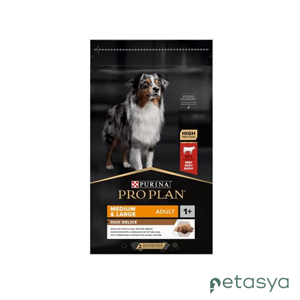 Pro Plan Duo Delice Parça Etli Biftekli  Orta ve Büyük Irk Yetişkin Köpek Maması 10kg