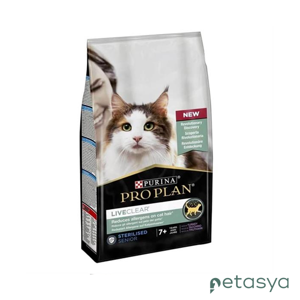 Pro Plan LiveClear +7 Hindili Alerjen Azaltan  Kısırlaştırılmış Yaşlı Kedi Maması 1,4kg