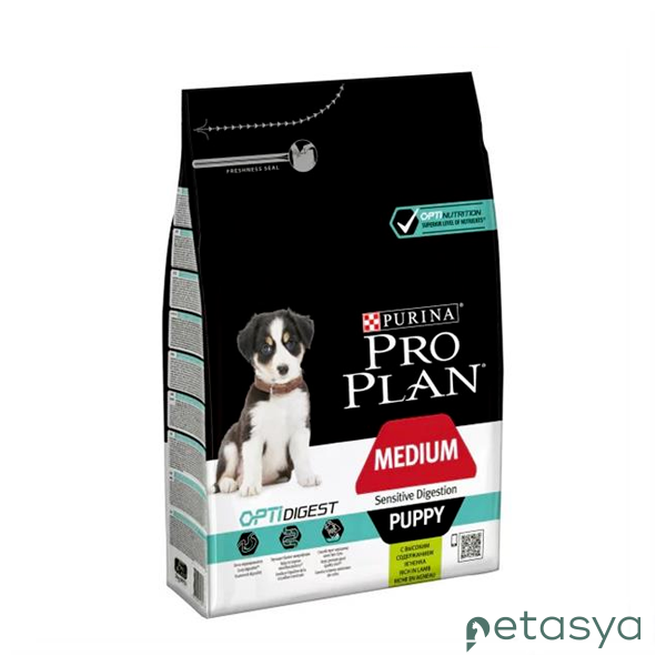 Pro Plan Puppy Medium Sensitive Digestion  Kuzulu ve Pirinçli Orta Irk Yavru Köpek Maması 3 Kg