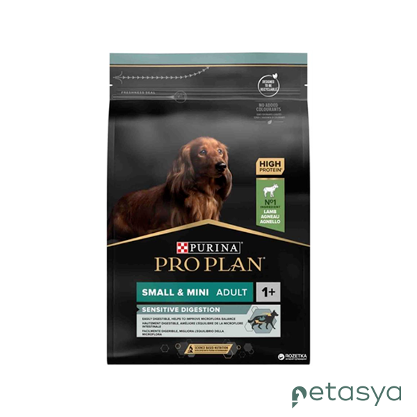 Pro Plan Small&Mini Sensitive Digestion  Kuzulu ve Pirinçli Küçük Irk Yetişkin Köpek Maması 3 Kg