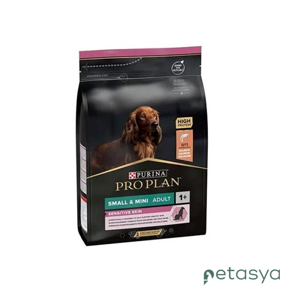 Pro Plan Small&Mini Sensitive Skin  Somonlu ve Pirinçli Küçük Irk Yetişkin Köpek Maması 3 Kg