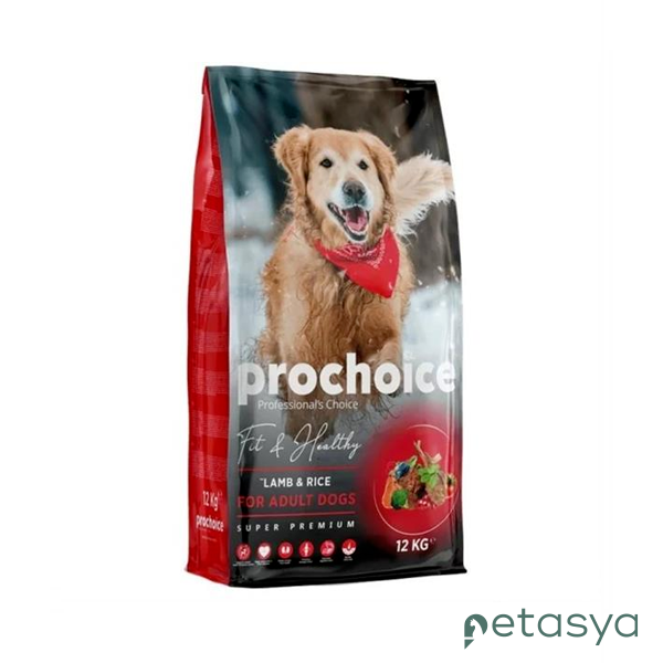 ProChoice Fit & Healthy Kuzulu ve Pirinçli  Yetişkin Köpek Maması 12 Kg