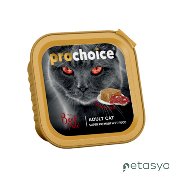 ProChoice Sığır Etli Tahılsız Ezme   Yetişkin Kedi Konservesi 100 Gr