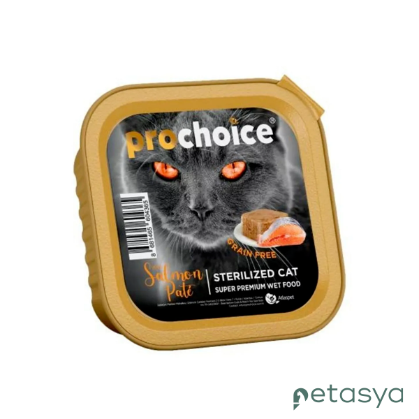 ProChoice Somonlu Tahılsız Ezme   Kısırlaştırılmış Kedi Konservesi 100 Gr