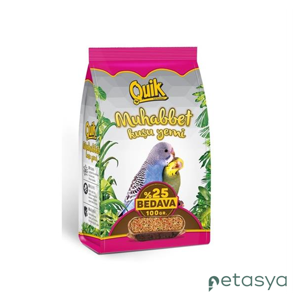Quik Muhabbet Kuşu Yemi 400 + 100gr HEDİYELİ!