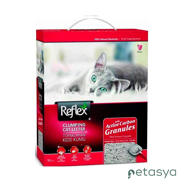 Reflex Granül Aktif Karbonlu Süper Hızlı  Topaklanan Kedi Kumu 10lt