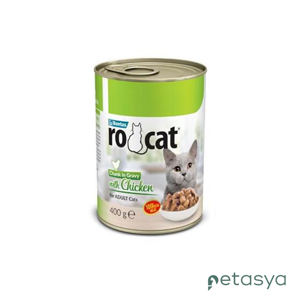 Rocat Sos İçinde Tavuklu  Yetişkin Kedi Konservesi 400gr