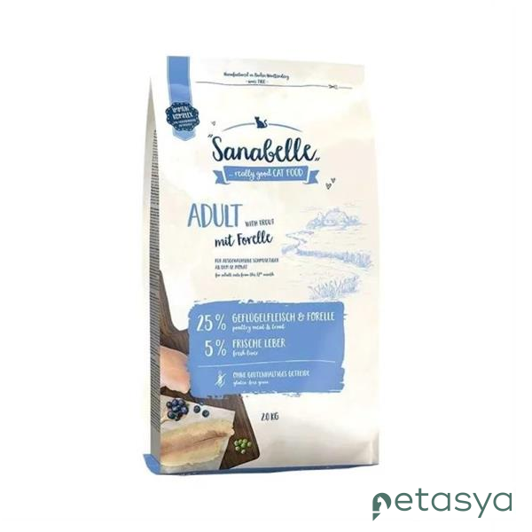 Sanabelle Alabalıklı   Tahılsız Yetişkin Kedi Maması 2 Kg