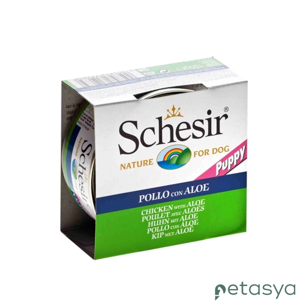 Schesir Jöle İçinde Tavuklu ve Aloe Veralı  Yavru Köpek Konservesi 150gr