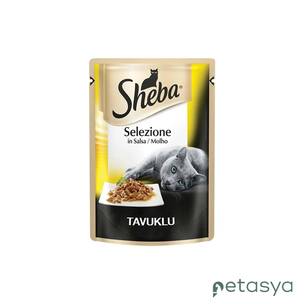 Sheba Pouch Jöle İçinde Tavuklu   Yetişkin Kedi Konservesi 85gr