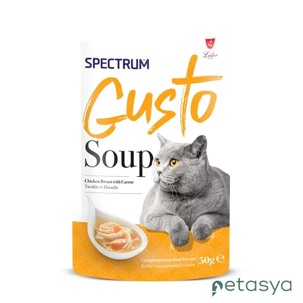 Spectrum Gusto Tavuklu ve Havuçlu  Kedi Çorbası 50gr